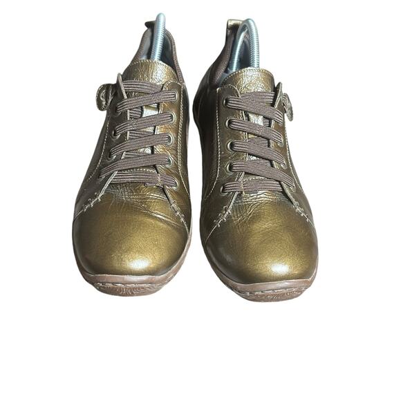 Born Althea bronze Leather Sneakers Sz 9 comfortable casual Whiskey Metallic - Picture 6 of 12